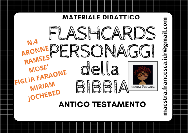 N.4 FLASHCARDS PERSONAGGI DELLA BIBBIA