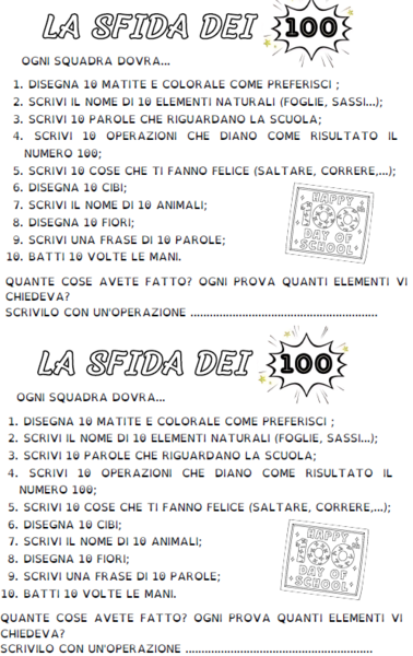100 GIORNI DI SCUOLA