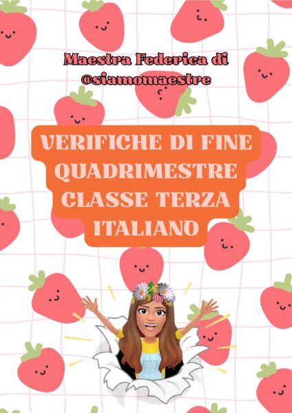 Verifiche fine primo quadrimestre italiano classe terza