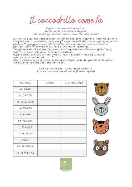 I versi degli animali