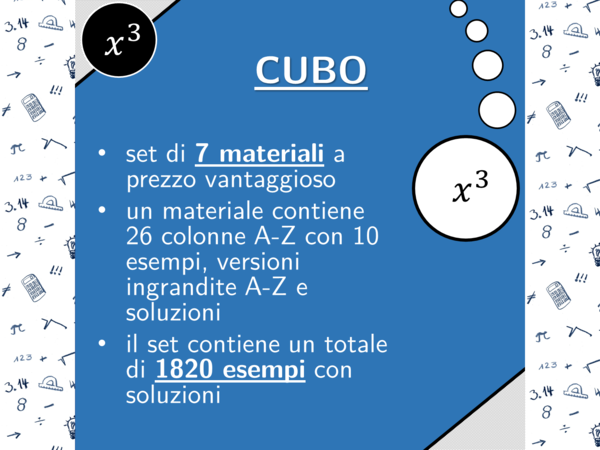 Cubo | matematica | pacchetto promozionale