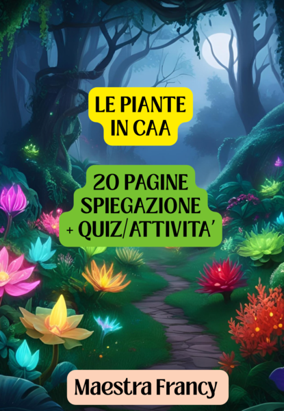 Le Piante in CAA (pittorammi canva) 21 pagine con quiz e attività