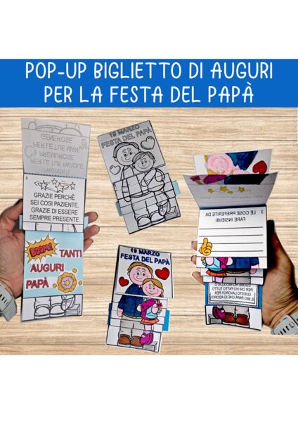 💙 Biglietto pop-up per la Festa del Papà