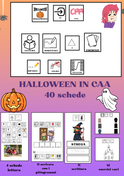 CAA: Halloween 40 schede lettura ed esercizi