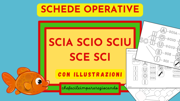 SCIA SCIO SCIU SCE SCI – DIFFICOLTA’ ORTOGRAFICHE – SCHEDE OPERATIVE