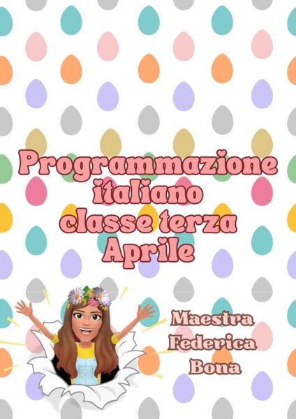 Programmazione Italiano Aprile classe terza