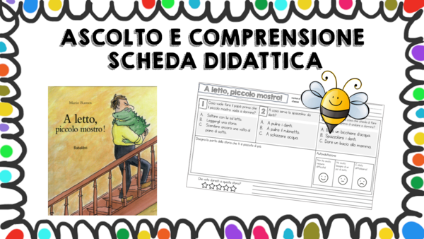 A letto, piccolo mostro! - scheda didattica comprensione