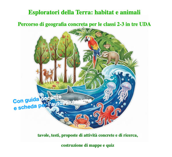 Esploratori della Terra: habitat e animali Percorso di geografia concreta per le classi 2-3 in tre UDA