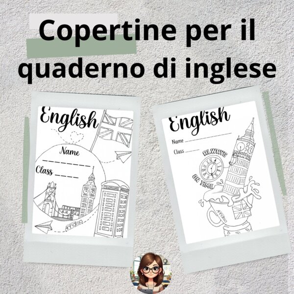Copertine per il quaderno di inglese