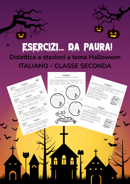 Esercizi... DA PAURA! Didattica a stazioni a tema Halloween - ITALIANO classe seconda