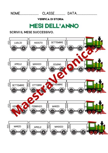 Verifica di storia - I mesi