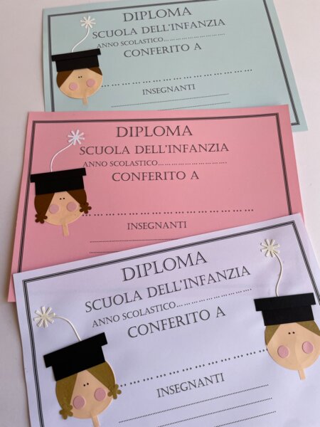 DIPLOMI di fine anno PER LA SCUOLA DELL'INFANZIA