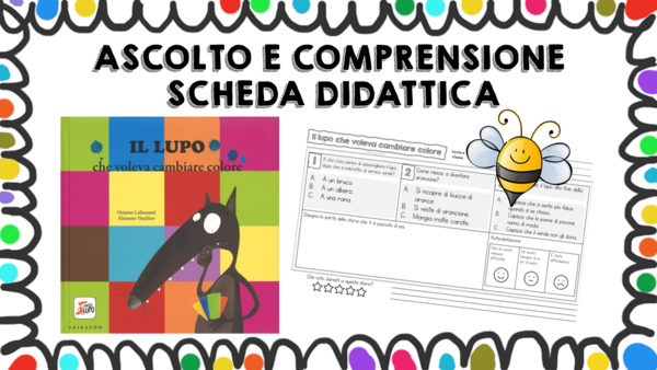 Il lupo che voleva cambiare colore - scheda didattica comprensione
