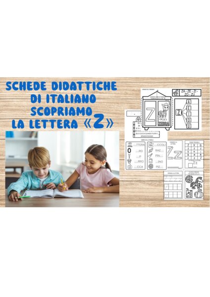 Schede di Italiano : Scopriamo la lettera Z