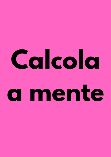 Calcolo mentale