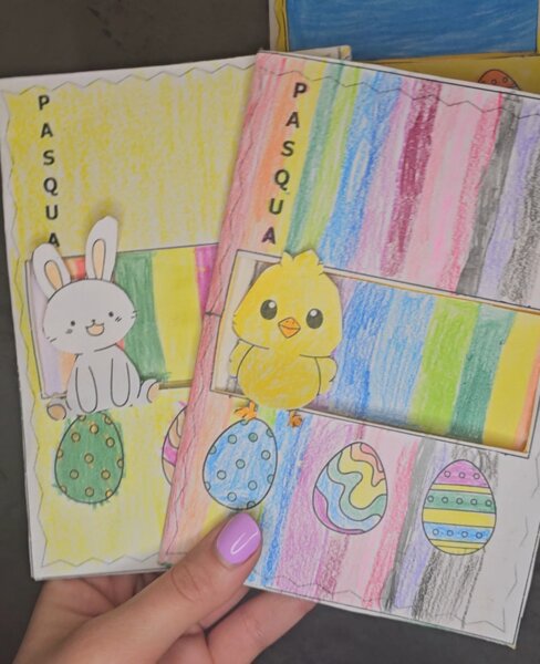 Biglietto di Pasqua con messaggio nascosto ✂️