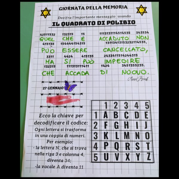 Giornata della memoria: codice segreto