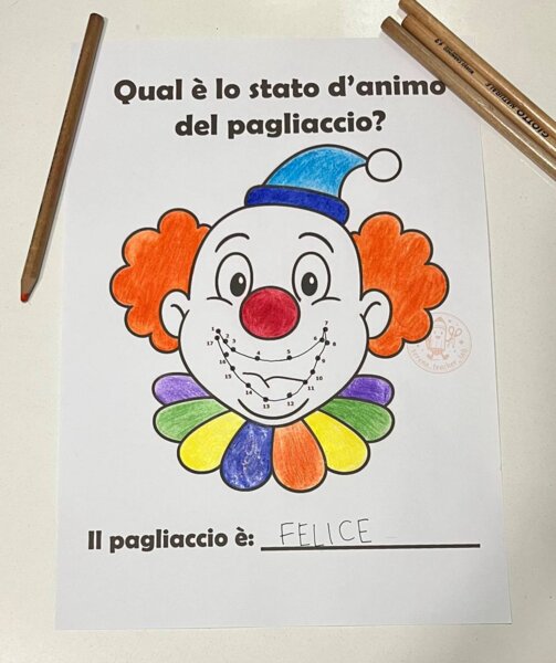 Pagliaccio delle emozioni - Unisci i puntini
