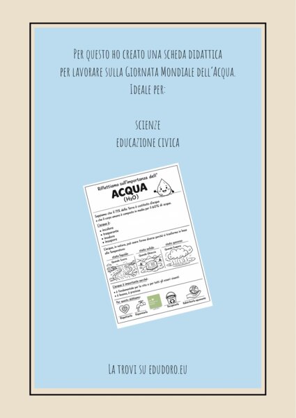 Giornata mondiale dell’acqua