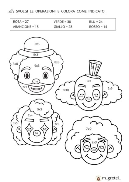 Carnevale e tabelline