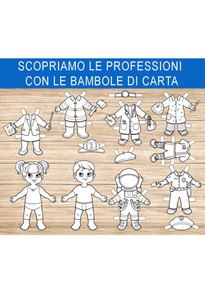 Scopriamo le professioni con le bambole di carta