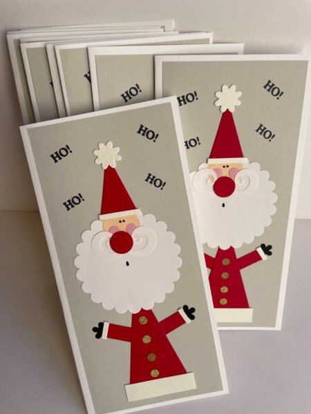 BIGLIETTO NATALIZIO BABBO NATALE HO HO HO