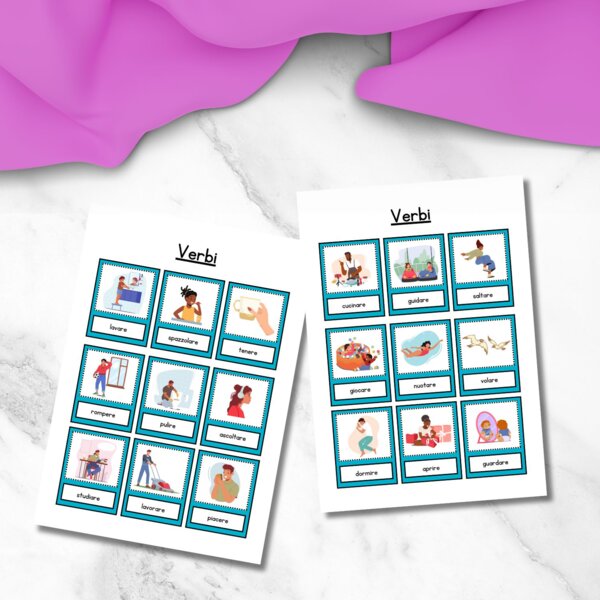 Flashcards sui verbi in italiano