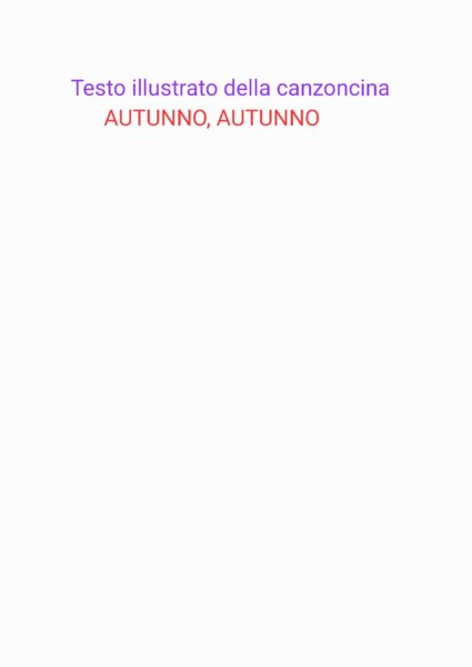 Testo illustrato canzone sull'autunno