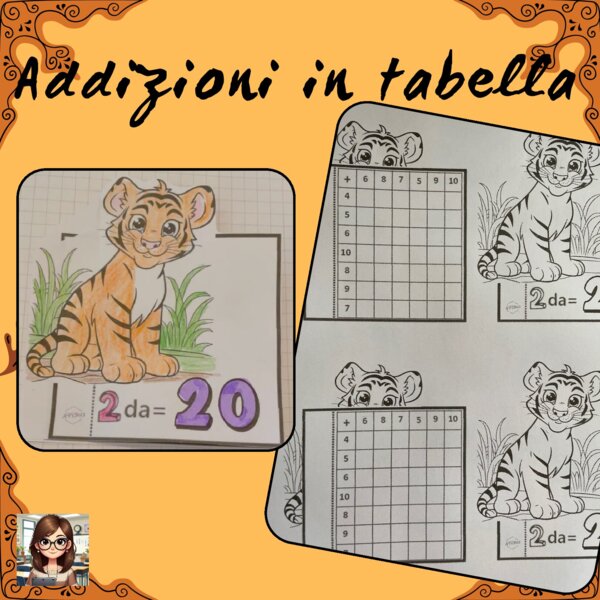 Addizioni in tabella_tigre