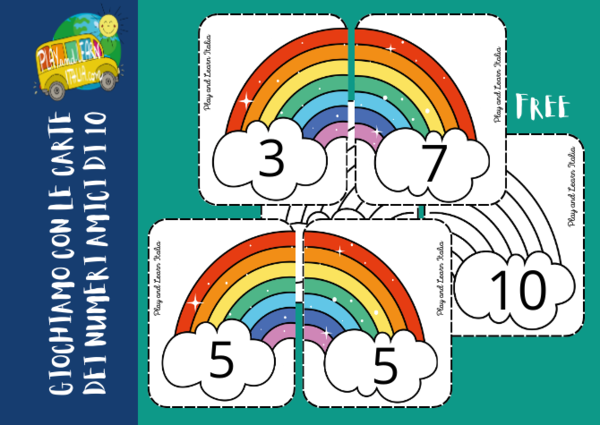 GIOCHIAMO CON LE CARTE DEI NUMERI AMICI DI 10