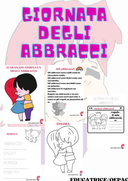 Giornata degli abbracci: schede didattiche
