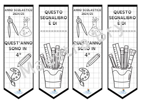 SEGNALIBRO "QUEST'ANNO SONO IN 4°"
