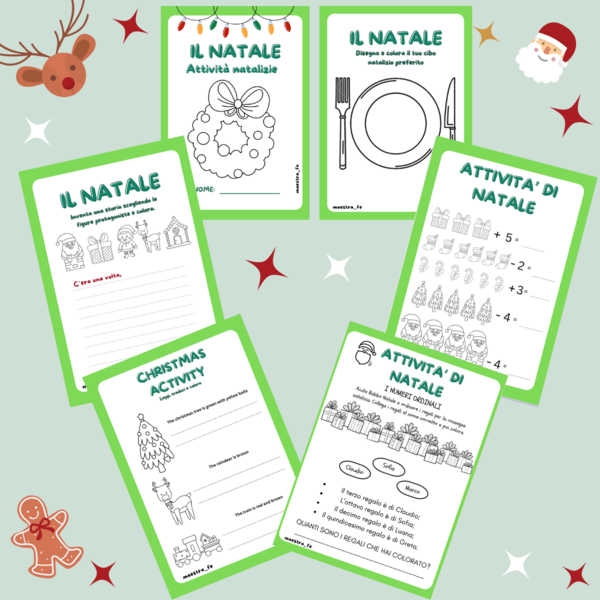 Attività con schede natalizie