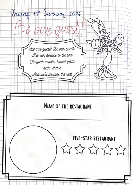 BE OUR GUEST - attività di inglese