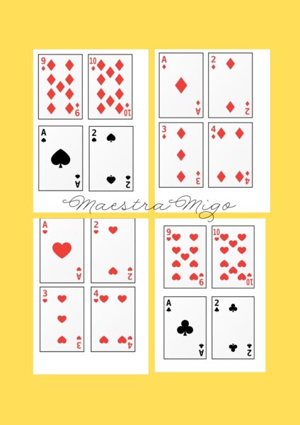 Carte con i 4 semi