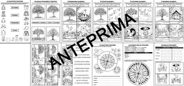 STORIA: LE QUATTRO STAGIONI PER CLASSE PRIMA E/O SECONDA - SCUOLA PRIMARIA