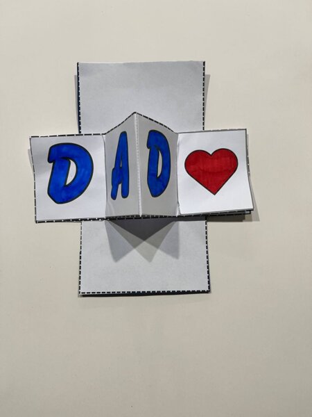 Biglietto pieghevole per la Festa del Papà - inglese