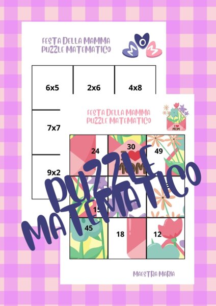 Festa della mamma.Puzzle matematico