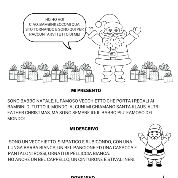 Babbo Natale - schede didattiche (maiuscolo)