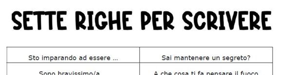 Scrittura creativa - Sette righe per scrivere bene