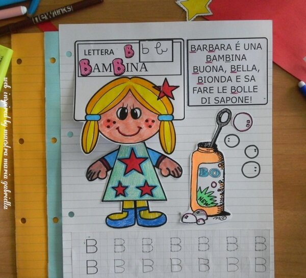 Lettera B di BamBina BarBara