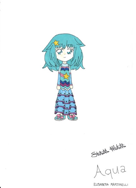 Scheda da colorare di Aqua