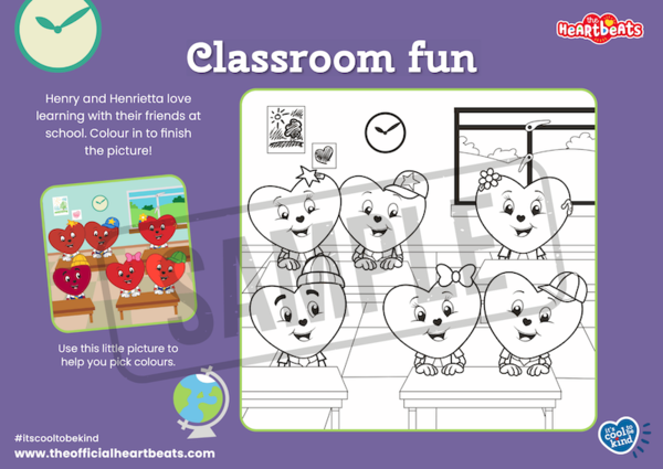 The Heartbeats - Classroom fun - Colouring