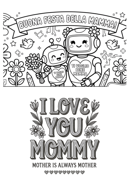 FESTA DELLA MAMMA UN BELLISSIMO DISEGNO DA COLORARE