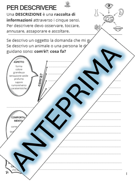 ITALIANO: Il testo descrittivo