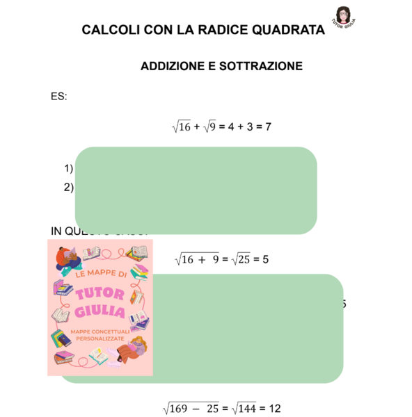 CALCOLI CON LA RADICE QUADRATA