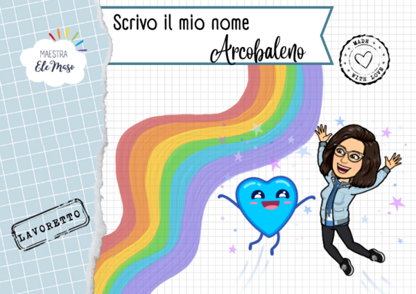 Scrivo il mio nome - arcobaleno