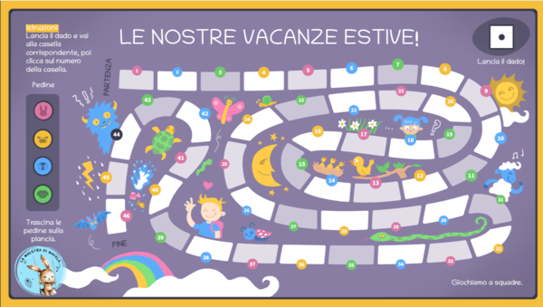 Gioco dell'oca interattivo per raccontare le vacanze estive