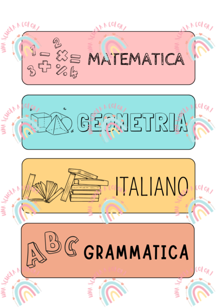 ETICHETTE MATERIE