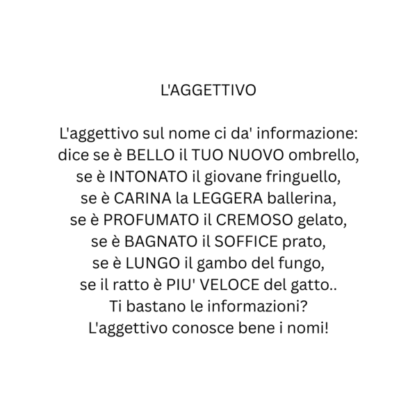 L'AGGETTIVO